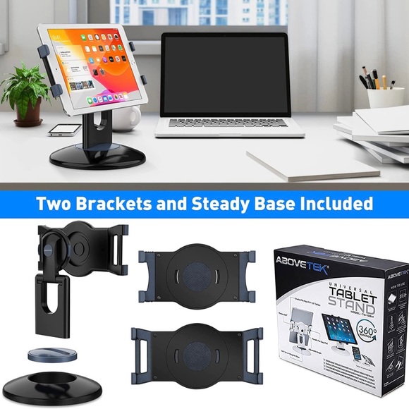 AboveTEK 360° Rotating Tablet Stand, Fits 6"-13" (Diagonal) Tablet Holder - NWT - Picture 6 of 10